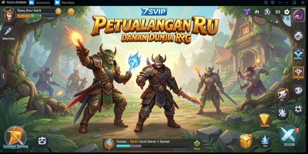 Screenshot gameplay 7SVIP menunjukkan aksi seru dalam dunia RPG yang menawan.