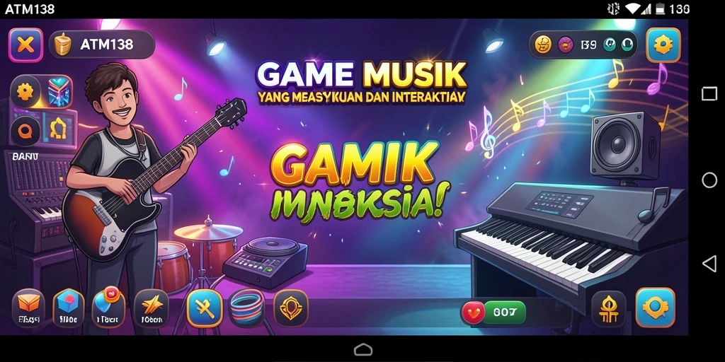 Tampilan screenshot <strong>ATM138</strong> menampilkan gameplay seru dengan berbagai lagu terkenal.