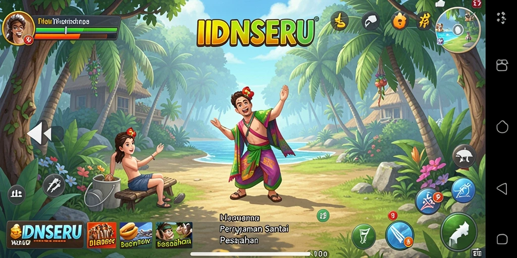 Tampilan gameplay IDNSERU yang menyenangkan dan menarik.