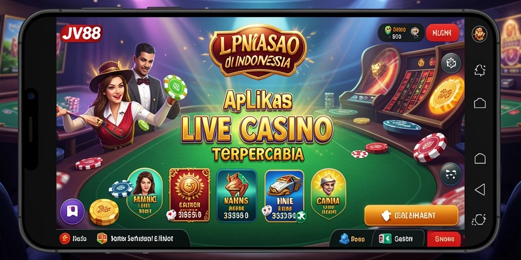 Tampilan menarik gameplay Live Casino di JV88 yang seru dan interaktif.