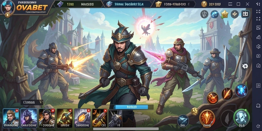 Screenshot gameplay OVABET menampilkan aksi strategis dan grafis yang menawan.