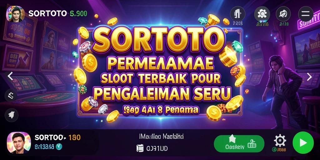 Tampilan gameplay seru SORTOTO dengan grafis memukau.