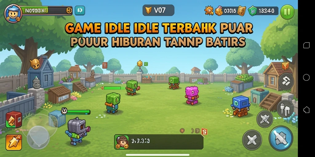 Tangkapan layar dari gameplay V07 yang menarik dan penuh warna.
